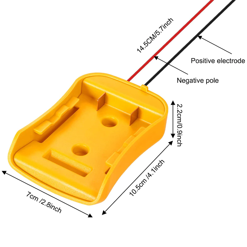 Thumbnail: Power Connector DIY Battery Adapter Holder Dock For DeWalt 18V/20V Max Battery