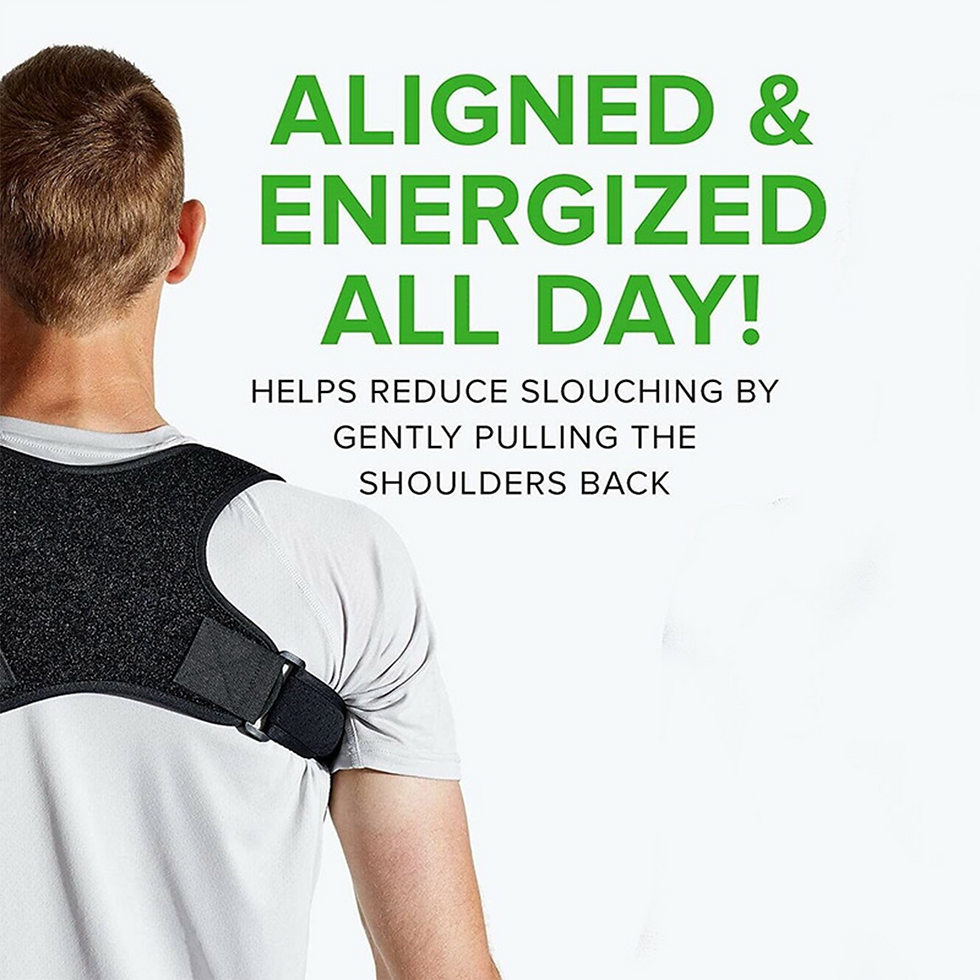 Thumbnail: Adjustable Posture Corrector Back Shoulder Support Correct Brace Belt Men Women
