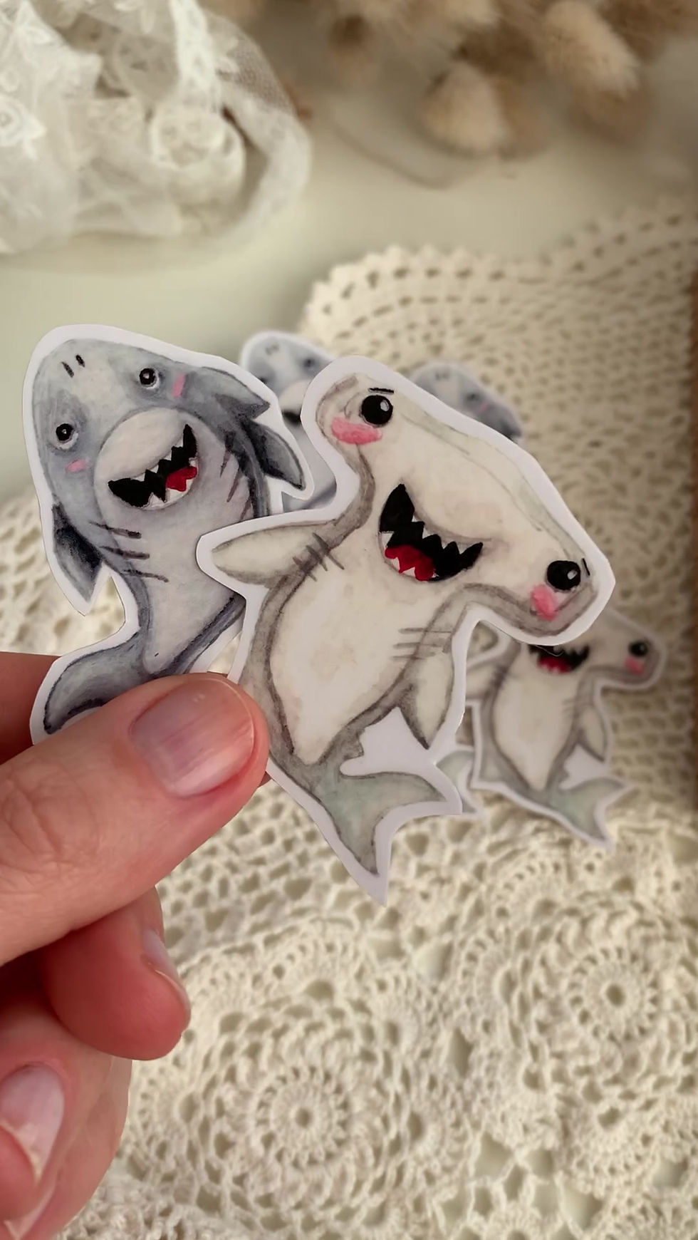 Thumbnail: Sharks Glossy Vinyl  Stickers
