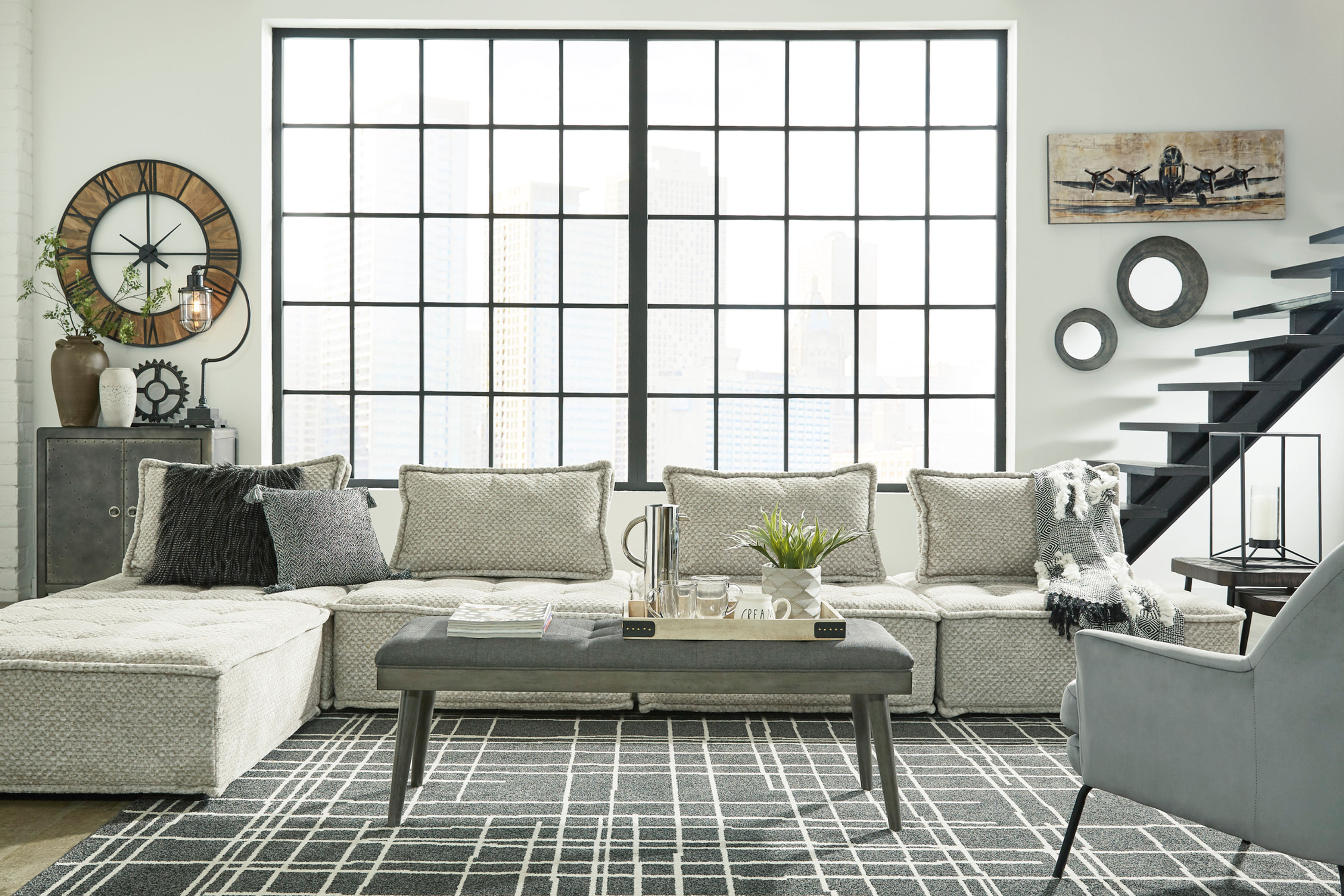 Bales Taupe 5-PC Sectional