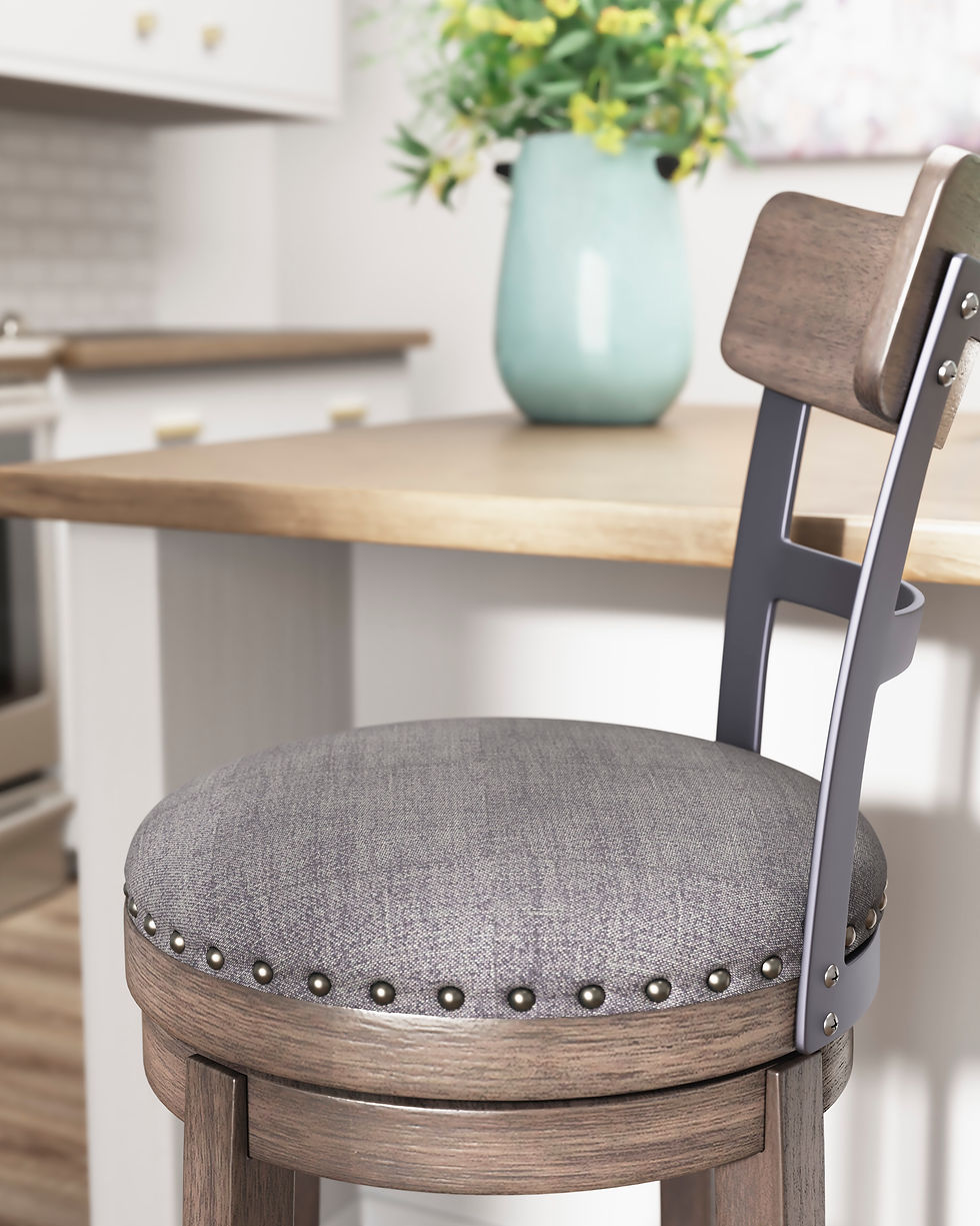 Thumbnail: Caitbrook Gray Counter Height Bar Stool