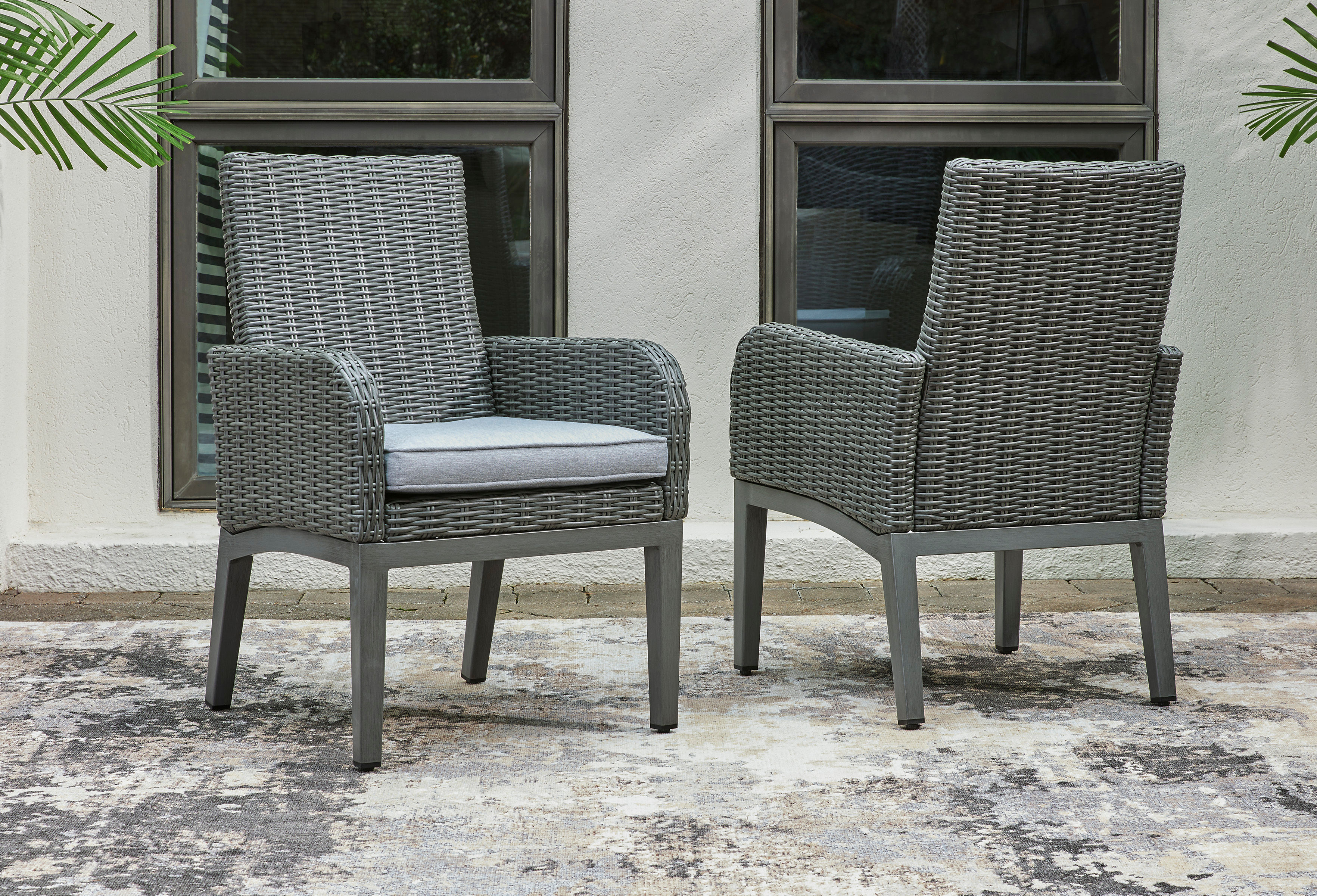 Elite Park Gray Outdoor Arm Chairs