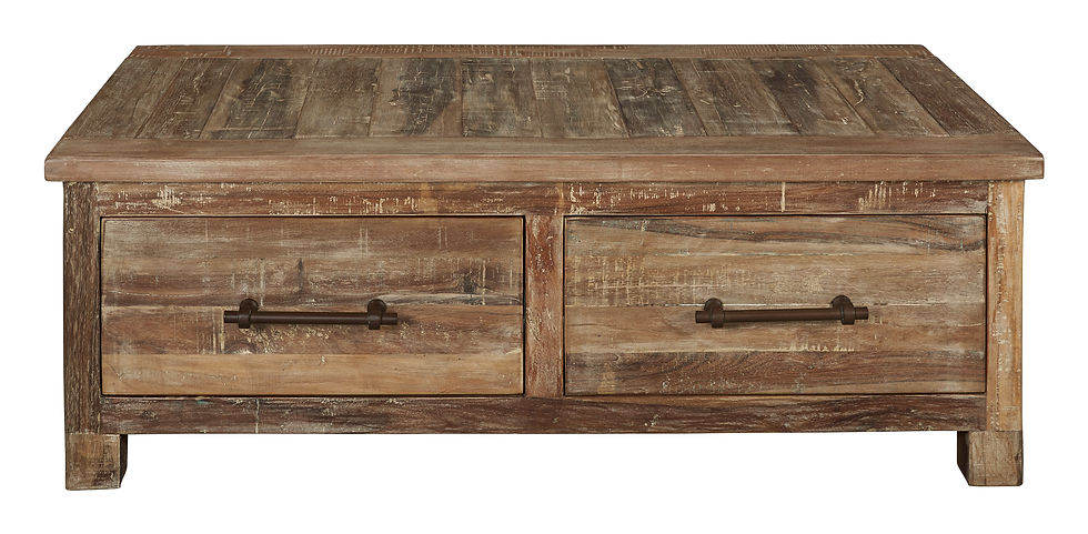 Thumbnail: Randale Distressed Brown Coffee Table