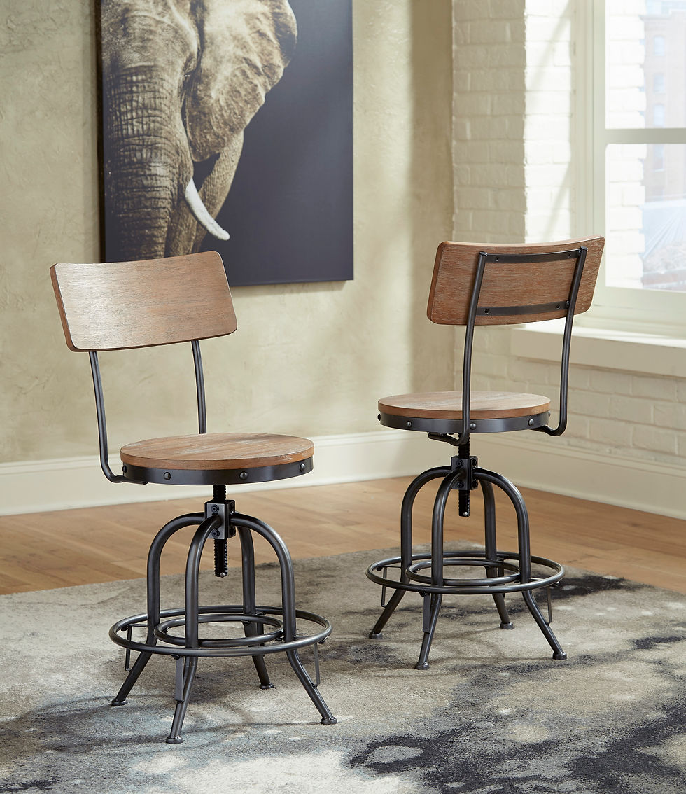Pinnadel Light Brown Swivel Brown Barstools
