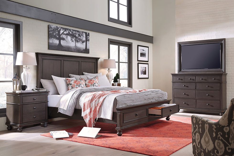 Thumbnail: Oxford Pepperorn Platform Storage Bed