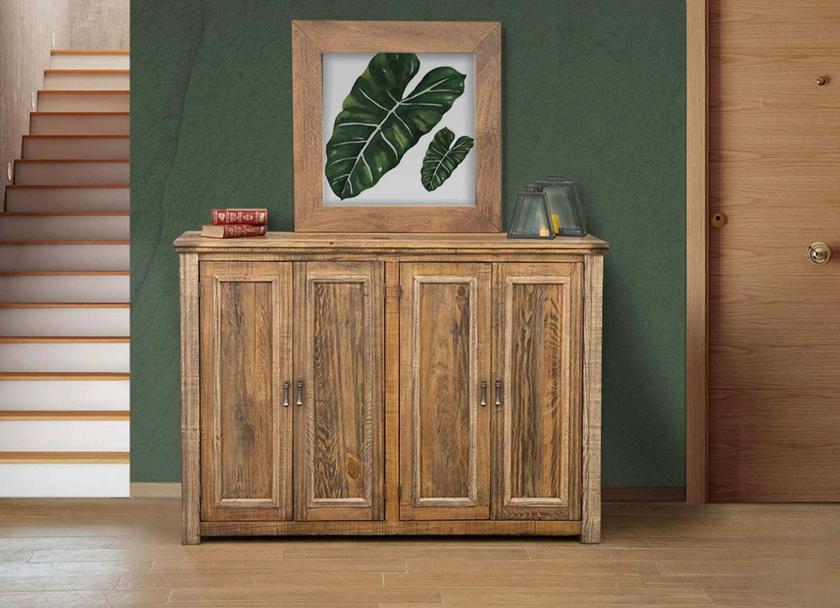 Montana Two-Tone Light Brown 4-Door Console