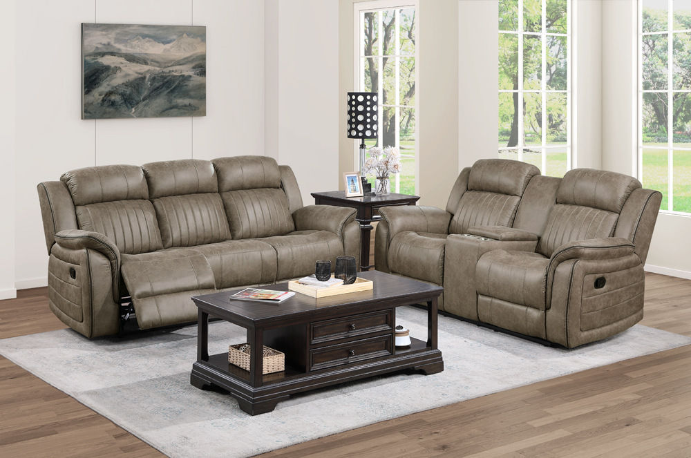 Centeroak Sandy-Brown Double Reclining Sofa OR Loveseat