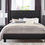 Thumbnail: Queen Tufted Black Faux Leather Platform Bed
