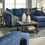 Thumbnail: Darcy Blue Oversized Accent Ottoman