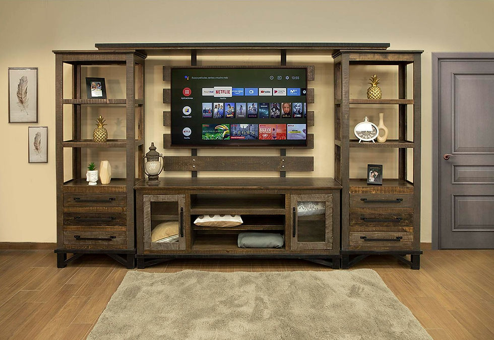 Loft Brown Two-Tone Gray/Brown Entertainment Center