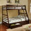 Thumbnail: California Dark Walnut Twin/Full Bunk Bed w/ Storage