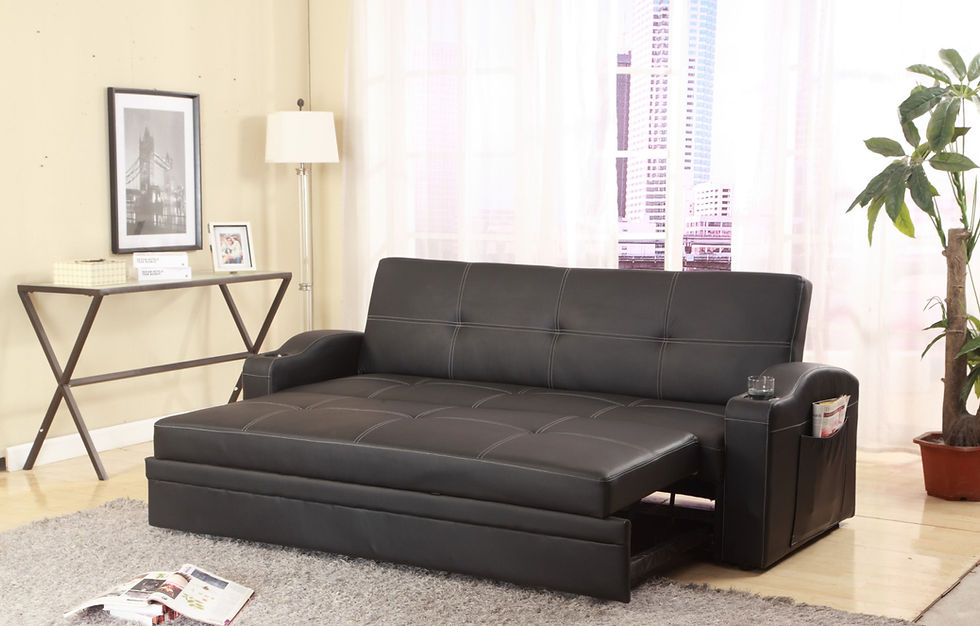 Thumbnail: Easton Black Adjustable Sleeper Sofa