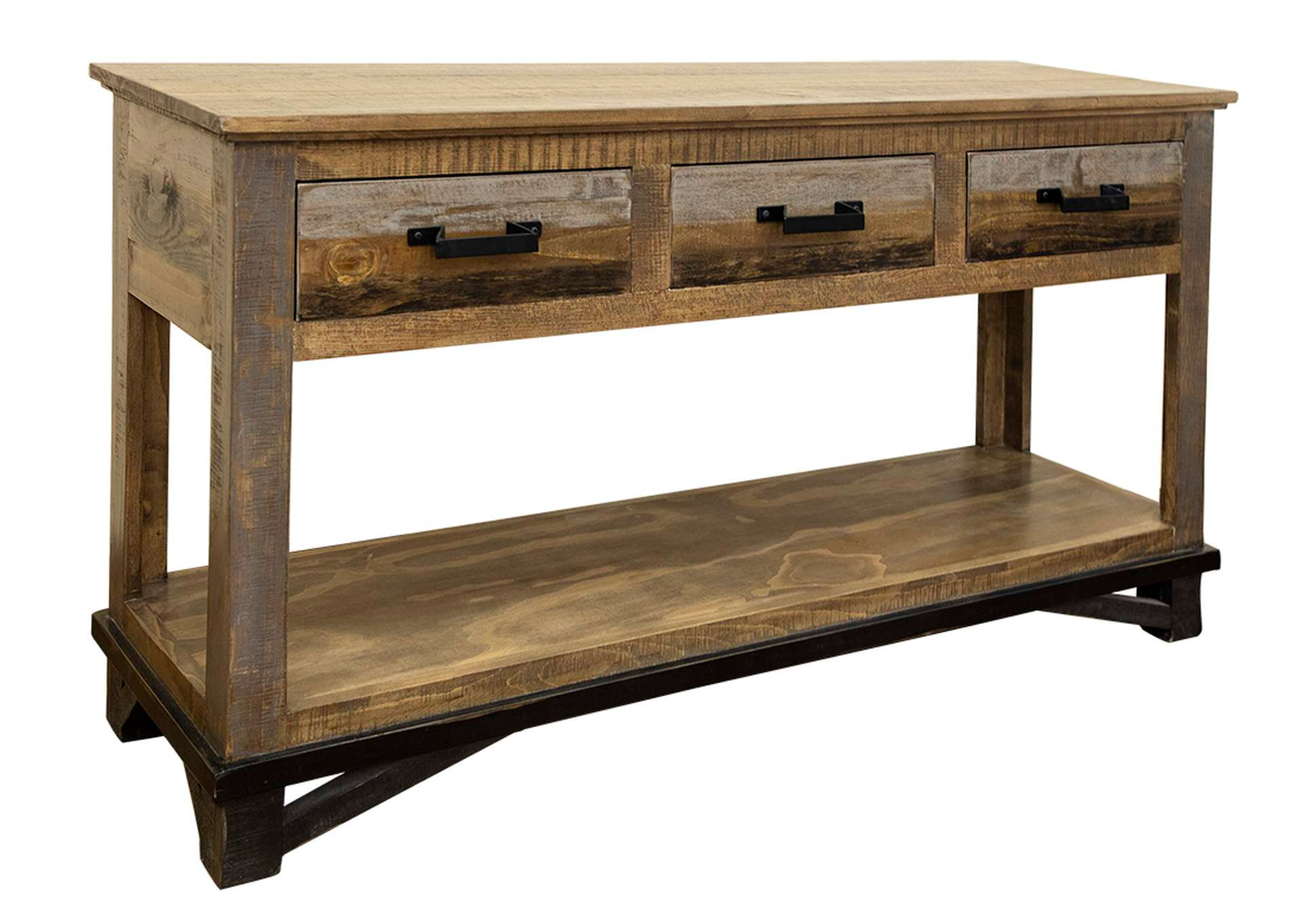 Loft Two-Tone Gray/Brown Sofa Table