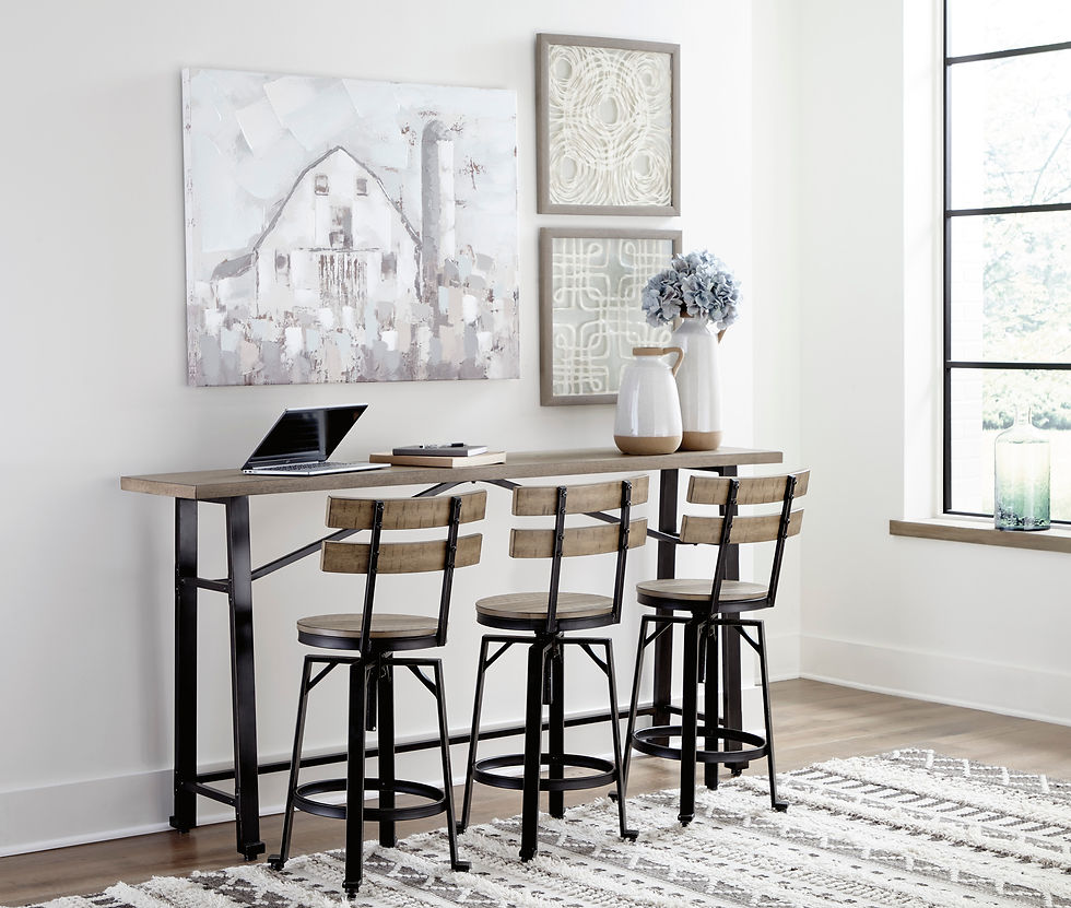 Thumbnail: Lesterton Light Brown/Black Long Counter Table