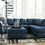 Thumbnail: Darcy Blue Oversized Accent Ottoman