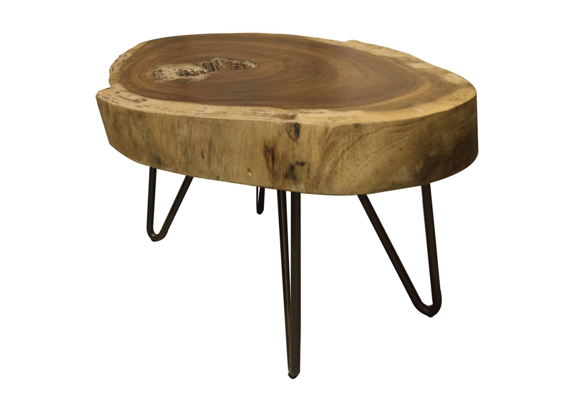 Vivo Natural Two-Tone End Chair Side End Table