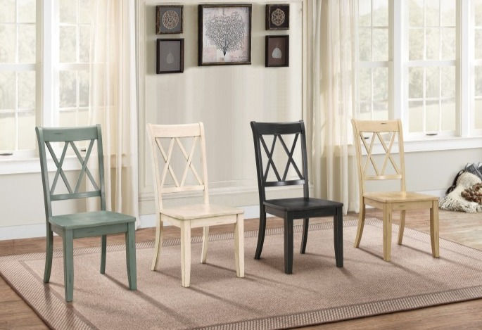 Thumbnail: Janina Dining Room Table & 4 Teal Chairs