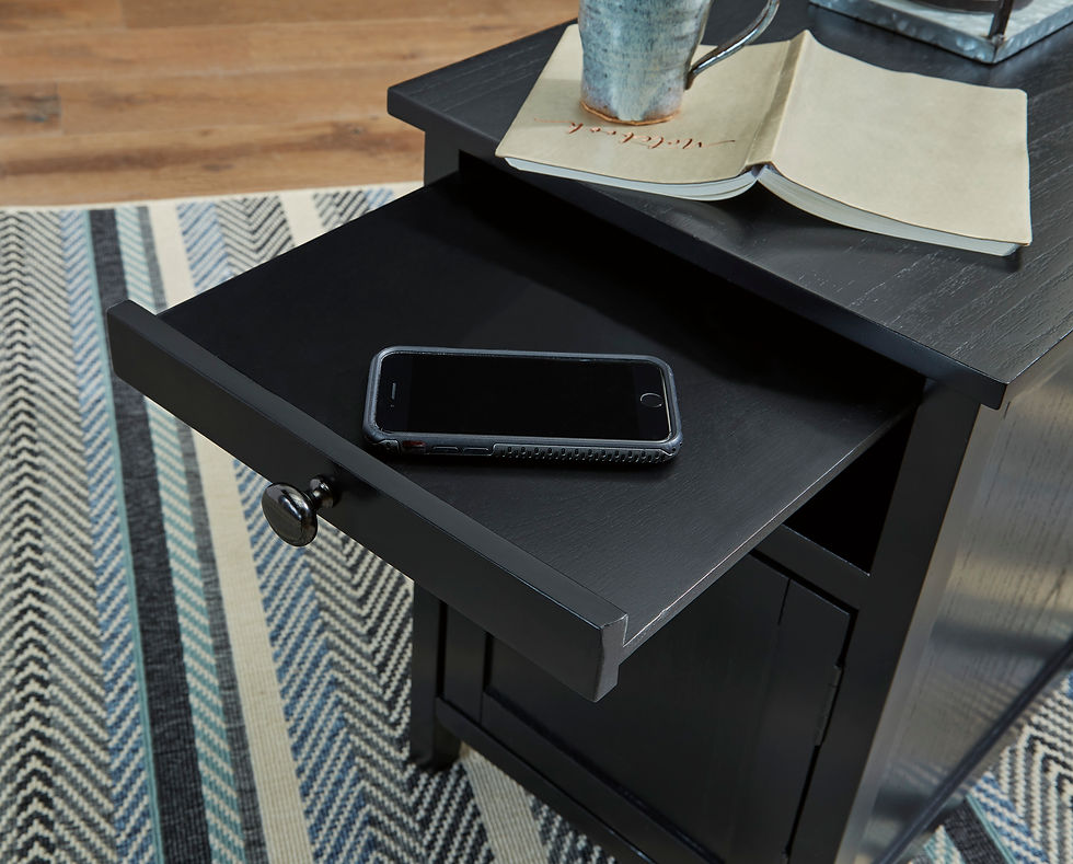 Thumbnail: Treytown Black Chairside End Table