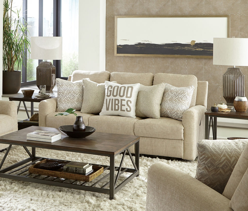 Calvin Putty Reclining Sofa