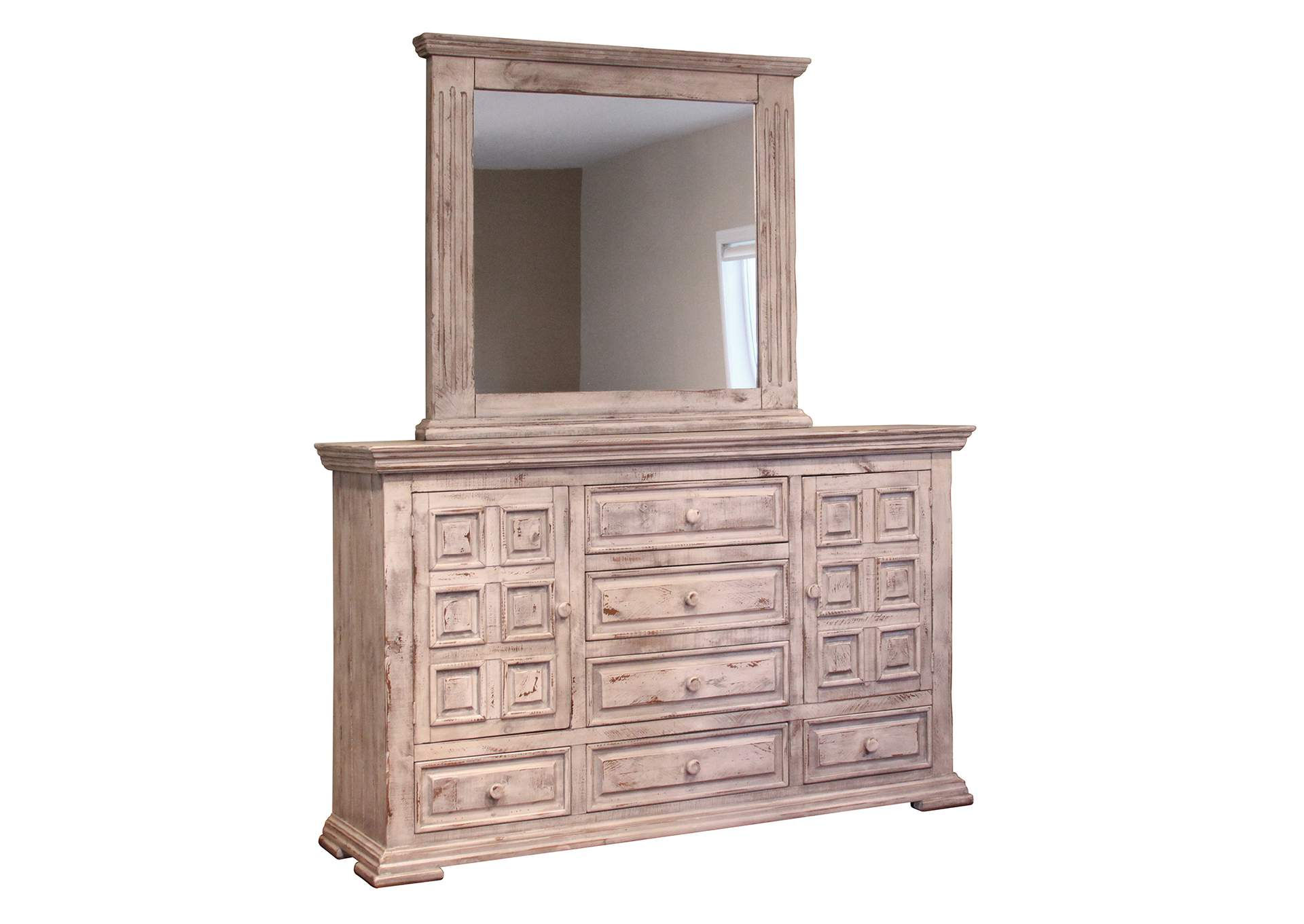 Terra White Distressed Dresser