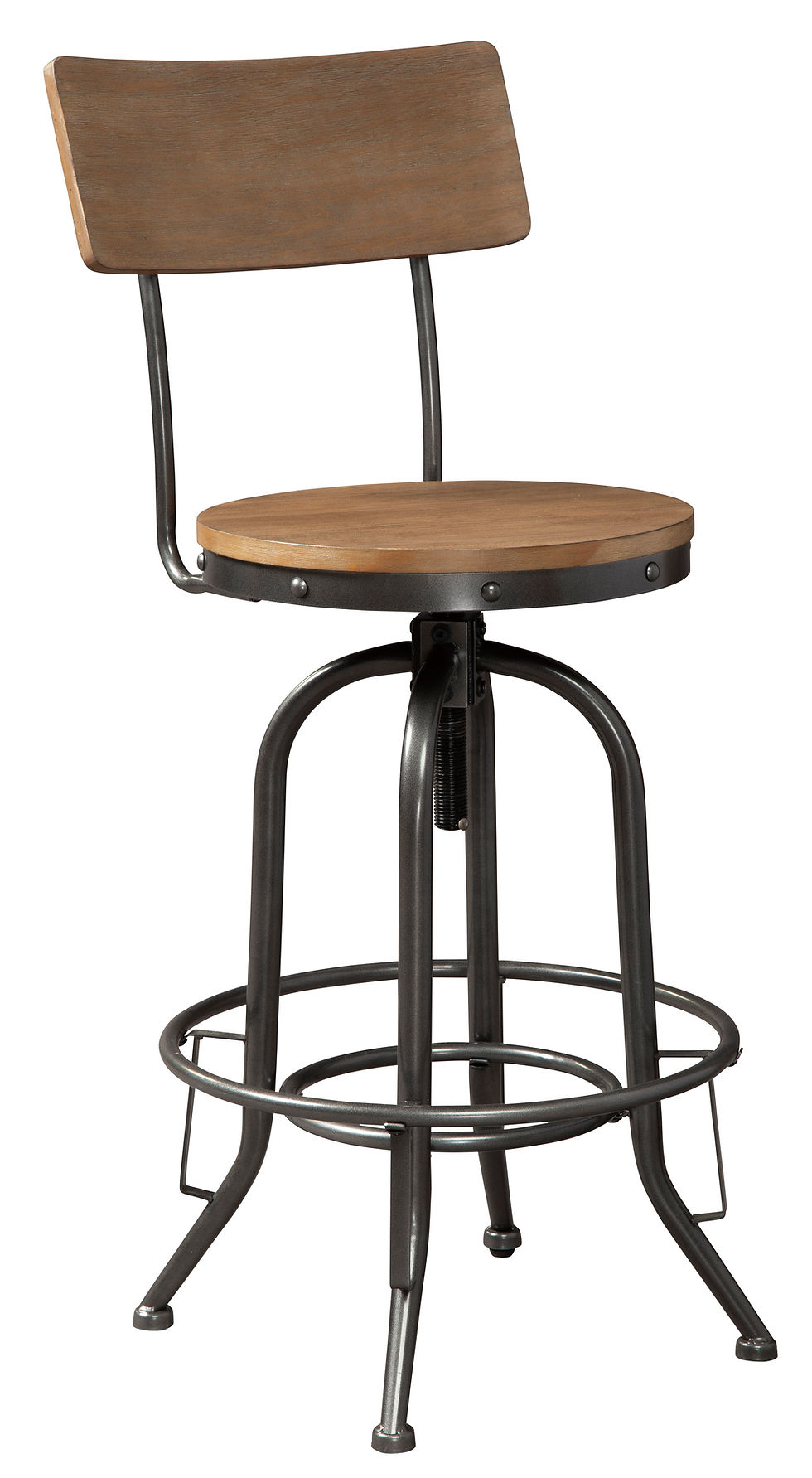 Thumbnail: Pinnadel Light Brown Tall Swivel Brown Barstools