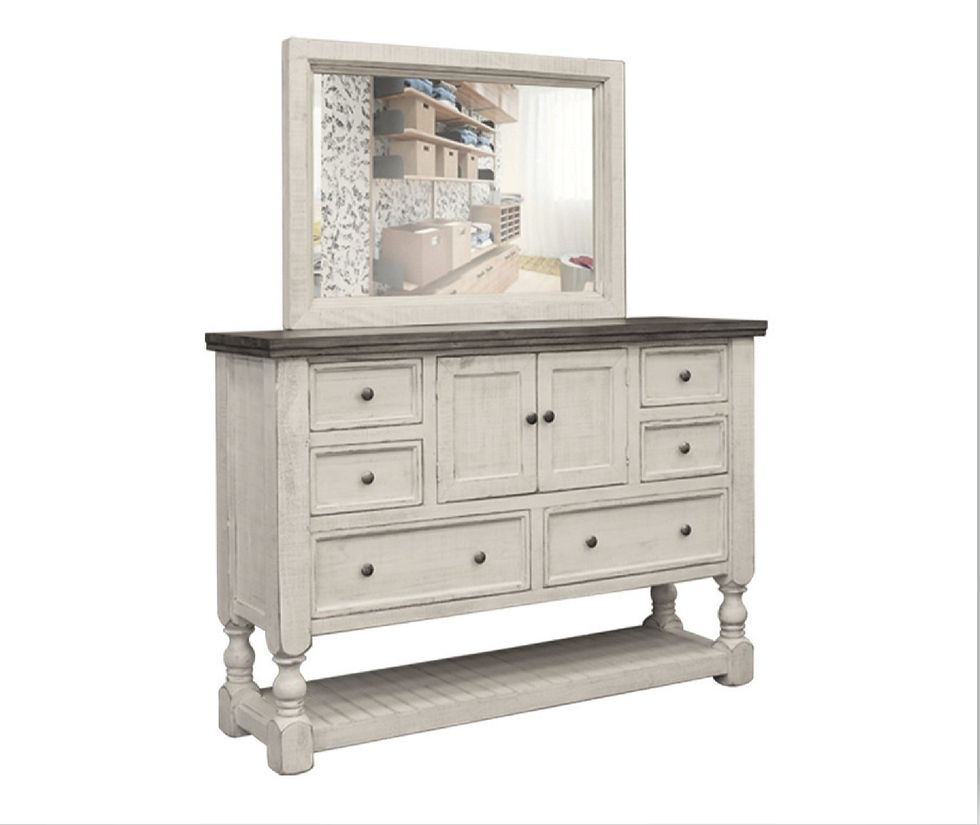 Stone 6-Drawer 2-Door Dresser