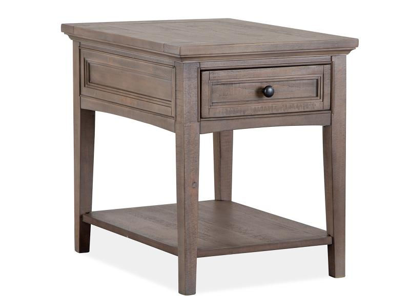 Paxton Place Dovetail Grey Rectangular End Table