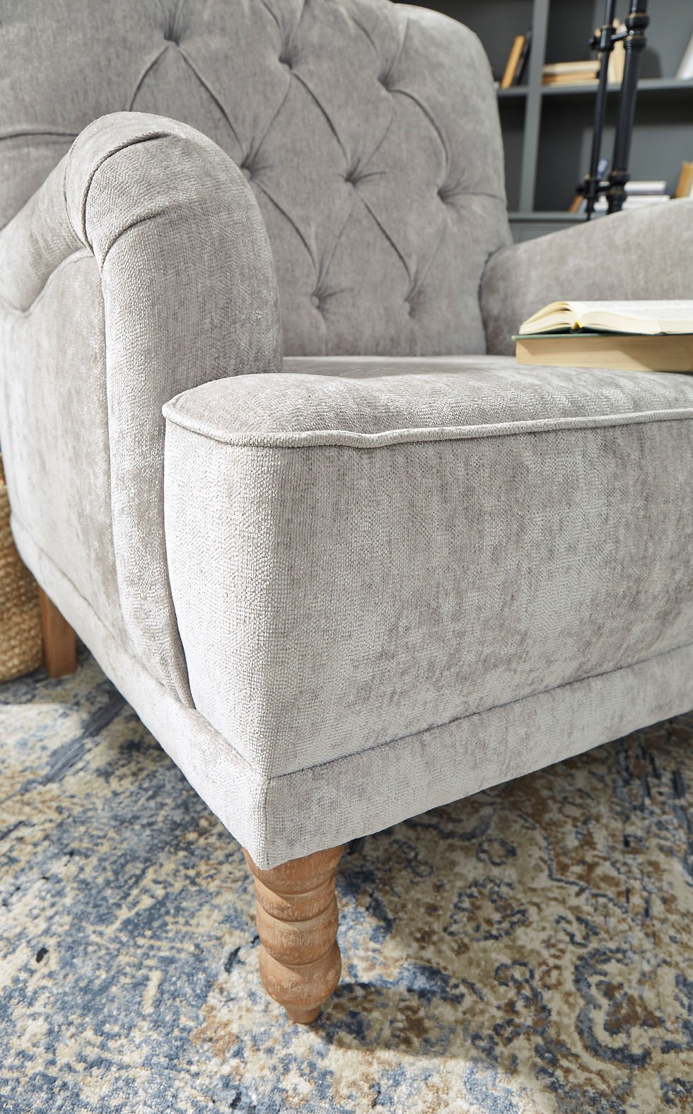 Thumbnail: Dinara Dove Grey Accent Chair