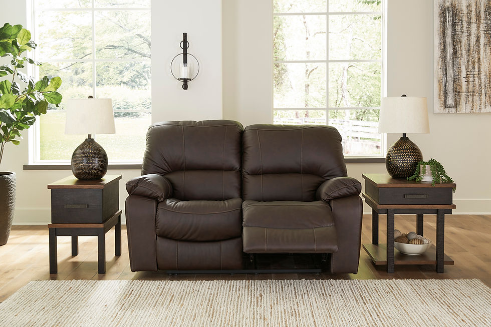 Thumbnail: Leesworth Dark Brown Power Reclining Loveseat