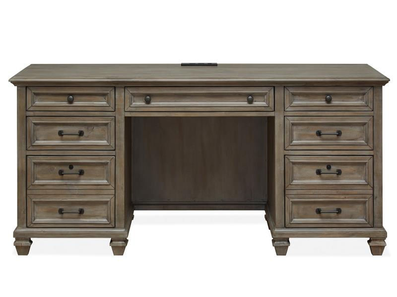 Thumbnail: Lancaster Dovetail Grey Credenza Desk