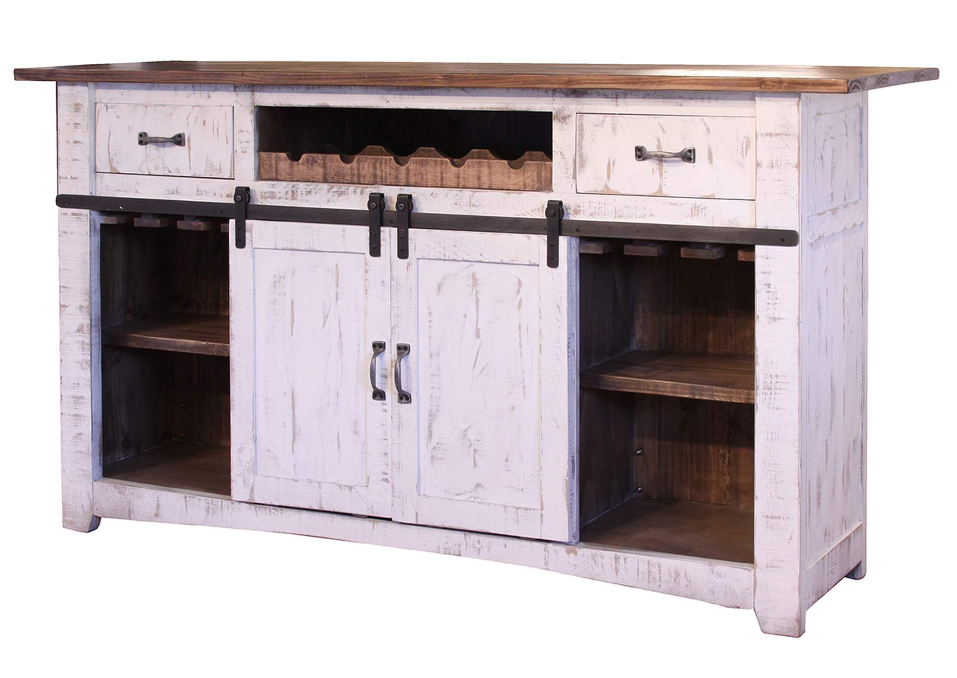 Pueblo Antique White Counter Height Bar