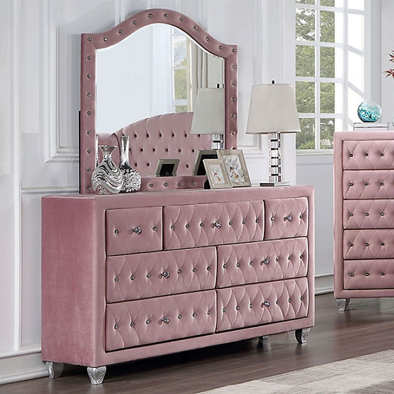 Zohar Tufted Pink Dresser | All American