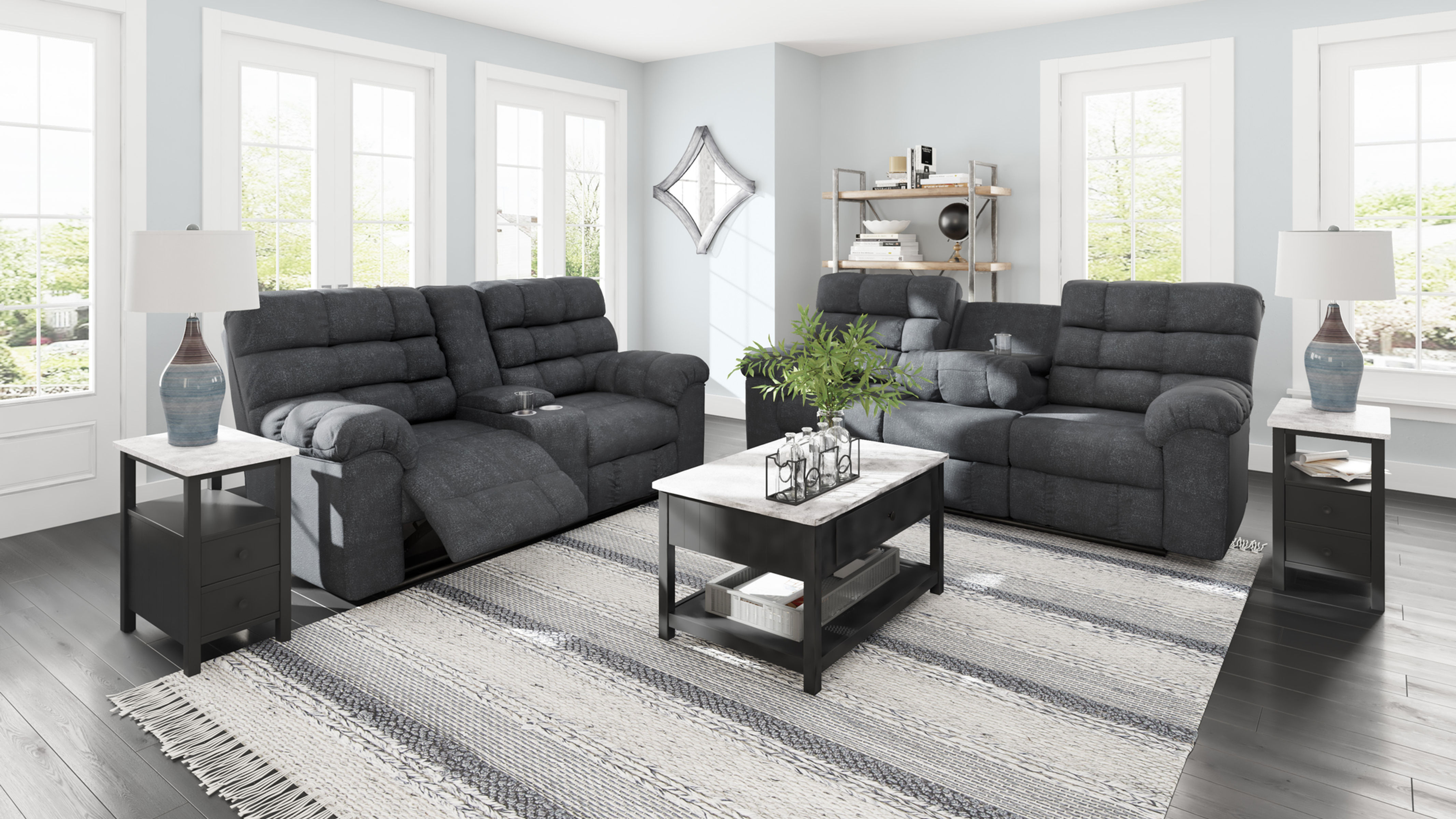 Wilhurst Marine Double Reclining Sofa & Loveseat
