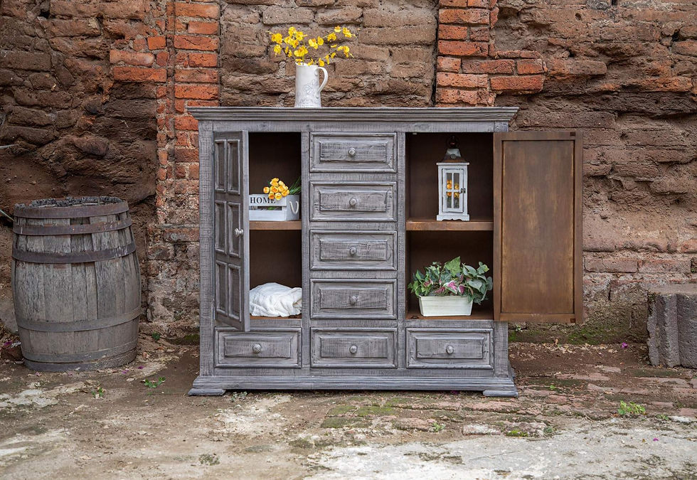 Terra Gray Distressed Mule Chest