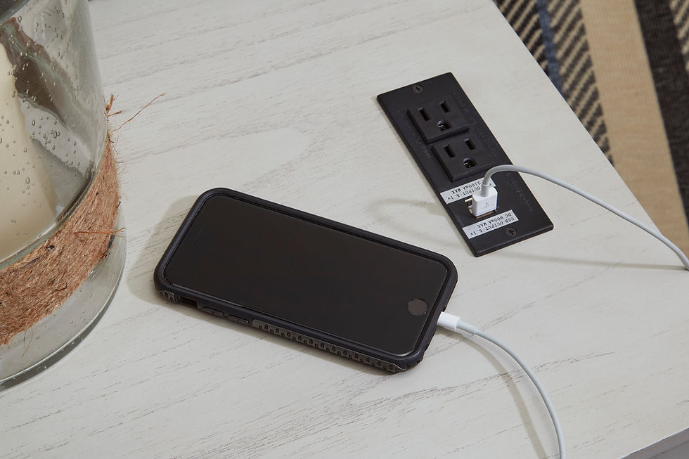 Thumbnail: Treytown Antique White Chairside End Table