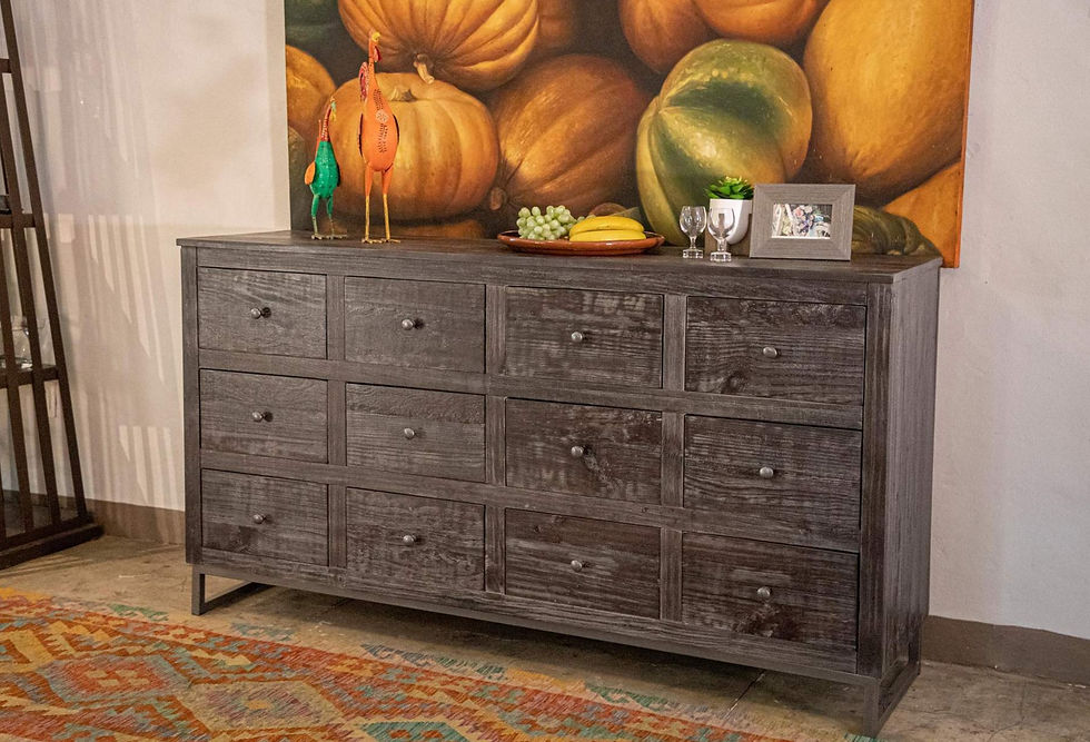 Golden Road Brown 12-Drawer Console