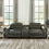 Thumbnail: Center Line Dark Gray 3-PC Reclining Loveseat