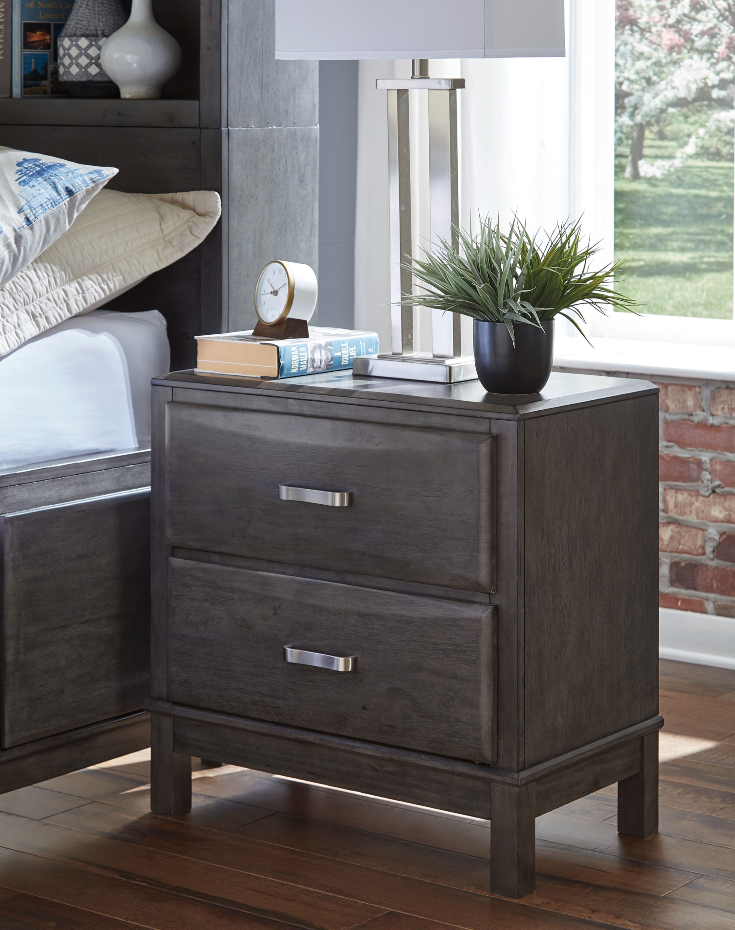 Caitbrook Gray Nightstand