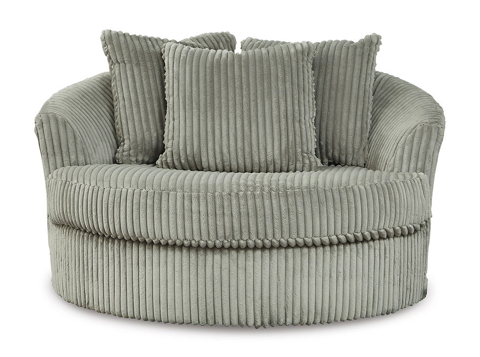 Thumbnail: Lindyn Fog Oversized Swivel Chair