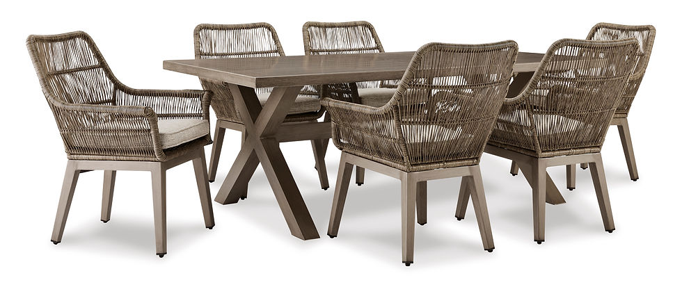 Thumbnail: Beach Front Beige 7-PC Dining Set
