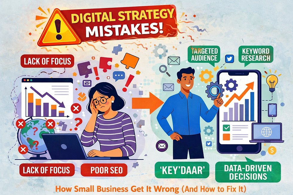 7 Mistakes Small Businesses Make with Digital Strategy by Nicola Lonie