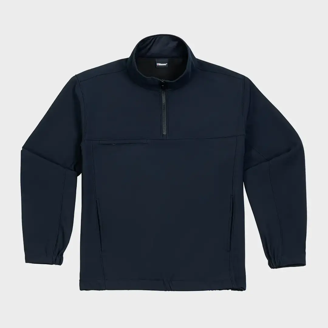 Pullover softshell afelpado con cierre de un cuarto