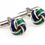 Thumbnail: Green, Blue, & Silver Knot Cufflink