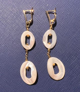 Mother of Pearl Chain Links Earings