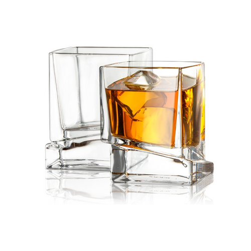 2 Semi Square Whiskey Glasses Lique Homegoods