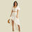 Thumbnail: Shirred V-Neck Puff Sleeve Crop Top & High-Low Asymmetric Skirt Set