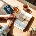 A calm, grounded image — not corporate, but quietly powerful._You are sitting at a wooden