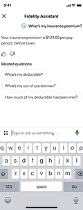 Fidelity Assistant within the Fidelity Health app