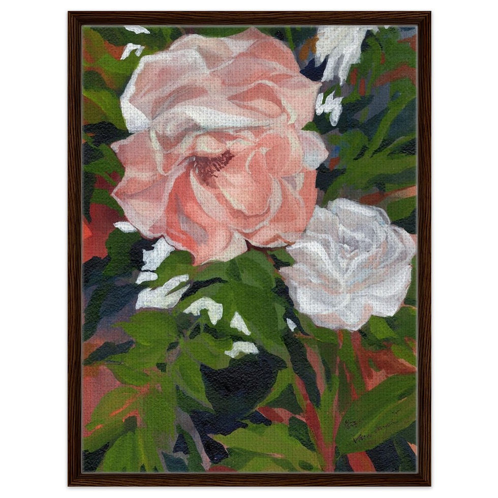 Thumbnail: Summer Blooms, Wood Framed Canvas Print