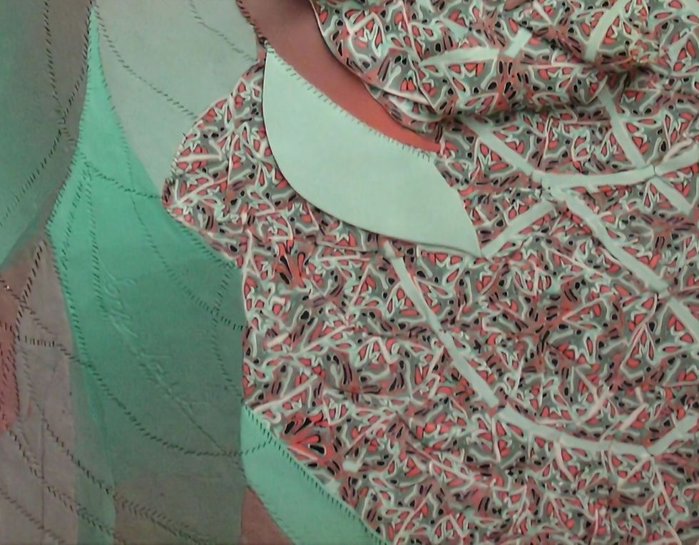 Abstract detail of a pattern in polymer clay